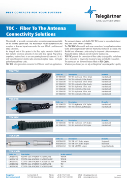 TOC – Fiber To The Antenna Connectivity Solutions